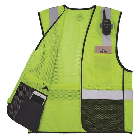 Glowear By Ergodyne Hi Vis Safety Vest, Lime, S/M 8210ZBK
